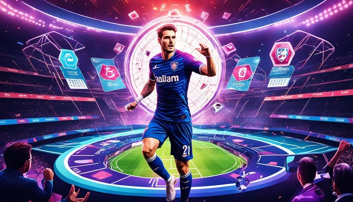 Tampilan bernuansa esports sebagai contoh kartu kategori di lobi permainan mobile LINETOGEL