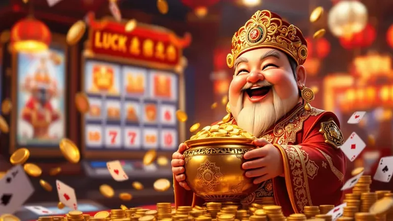Antarmuka slot mobile dengan reel dan panel informasi permainan